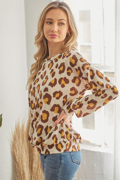 Casual Leopard Print Long Sleeve - Deals Kiosk