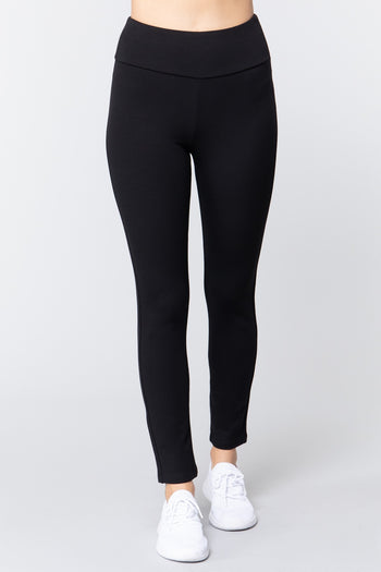 Waist Band Long Ponte Pants - Deals Kiosk