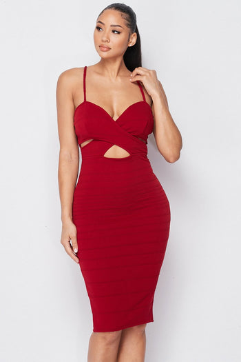 Sweetheart Cross Crop Dress - Deals Kiosk