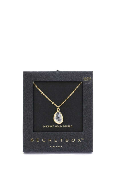 Secret Box Stone Charm Necklace - Deals Kiosk