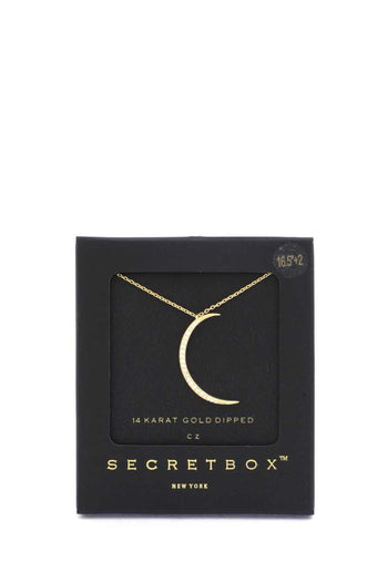 Secret Box Crescent Moon Pendant Necklace - Deals Kiosk