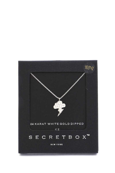 Secret Box Lighting Bolt Charm Necklace - Deals Kiosk