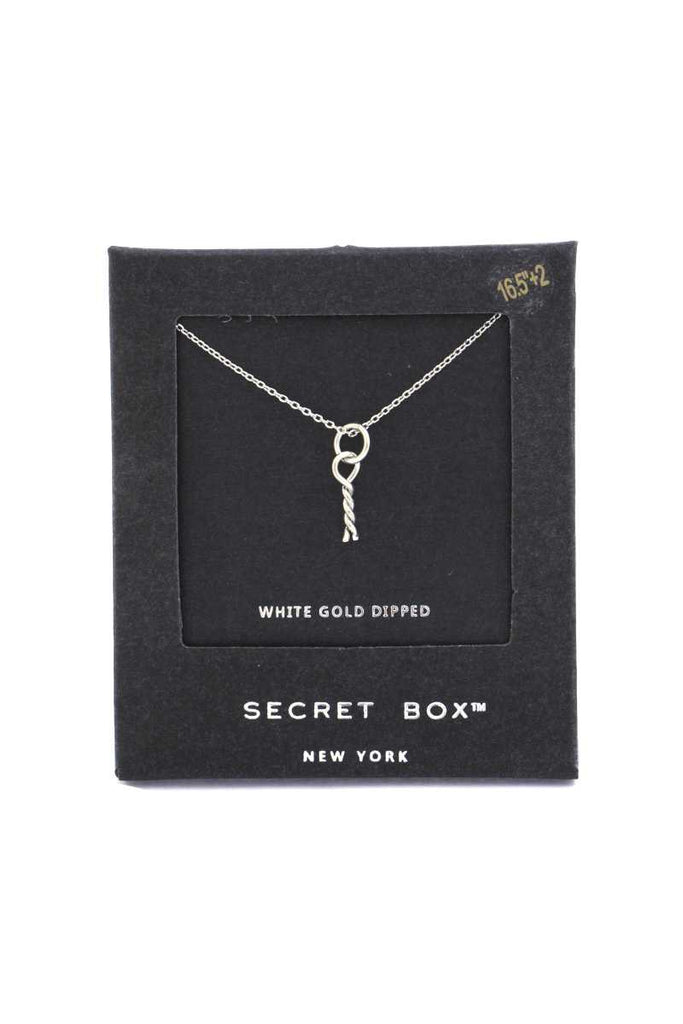 Secret Box Twisted Knot Charm Necklace - Deals Kiosk