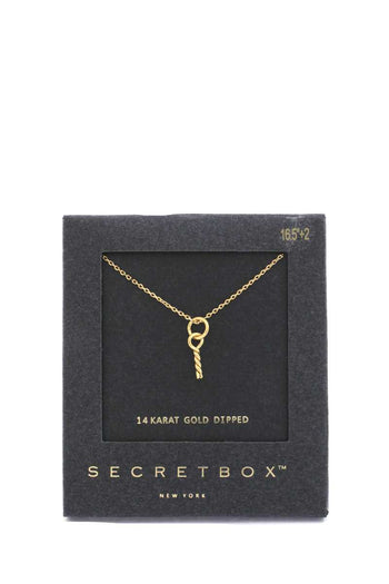 Secret Box Twisted Knot Charm Necklace - Deals Kiosk