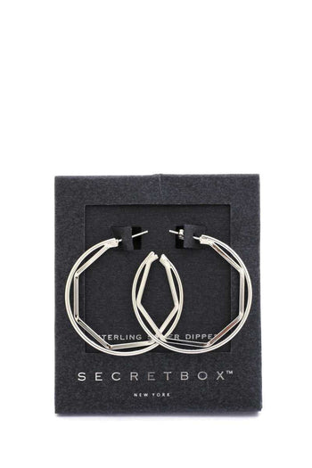 Secret Box Hexagon Shape Open Circle Earring - Deals Kiosk