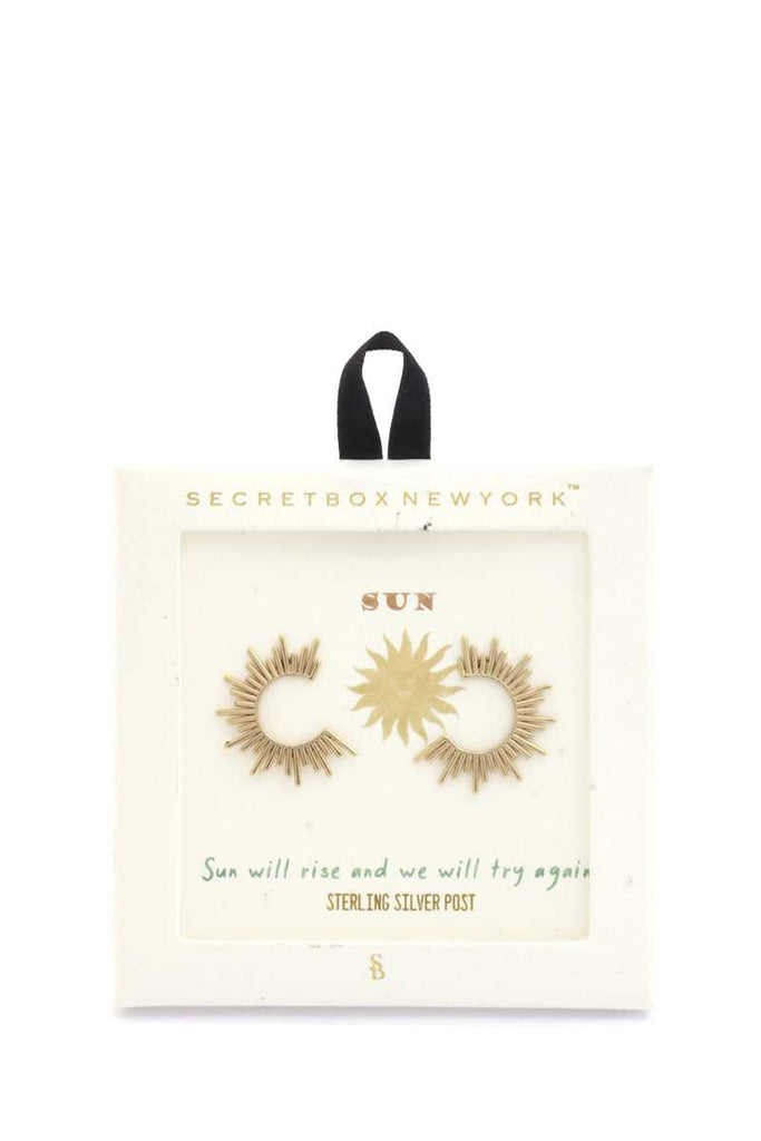 Secret Box Sun Shape Earring - Deals Kiosk