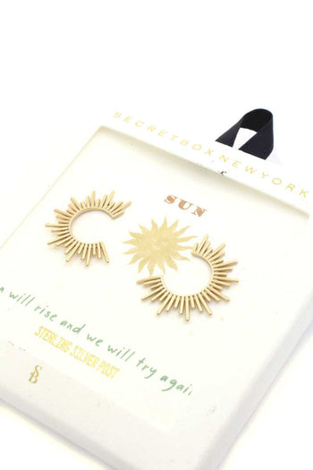 Secret Box Sun Shape Earring - Deals Kiosk