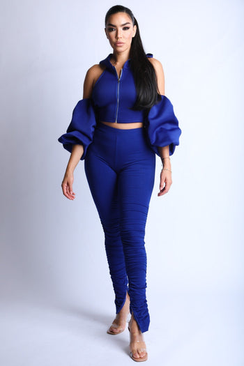 Puff Sleeve Hoodie Set - Deals Kiosk