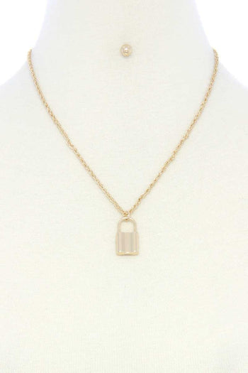 Saftey Pin Charm Link Layered Necklace - Deals Kiosk