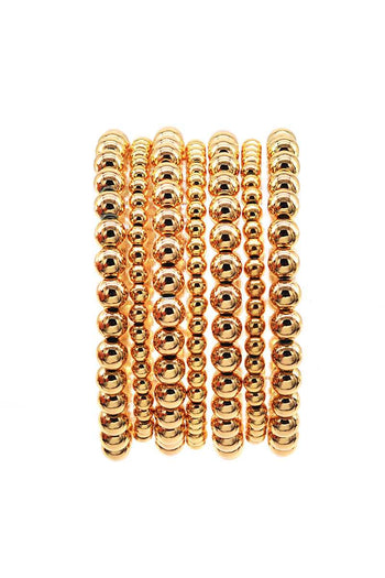 Ball Chain Stretch Metal Bracelet 7pc Set - Deals Kiosk