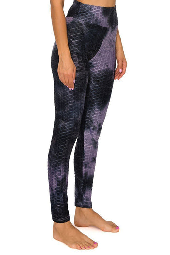 Womens Textured High Waist Tummy Control Butt Lift Leggings - Deals Kiosk
