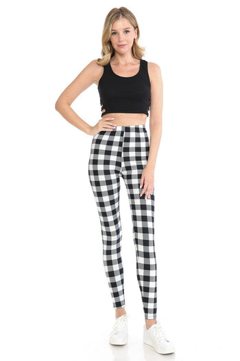 Multi Printed, High Waisted, Leggings With An Elasticized Waist Band - Deals Kiosk