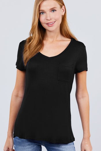 V-neck Rayon Jersey Top - Deals Kiosk