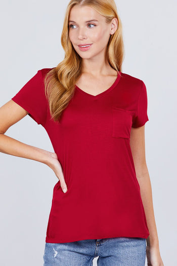 V-neck Rayon Jersey Top - Deals Kiosk