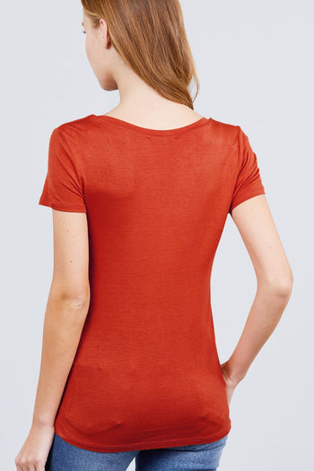 V-neck Rayon Jersey Top - Deals Kiosk