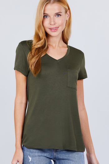 V-neck Rayon Jersey Top - Deals Kiosk