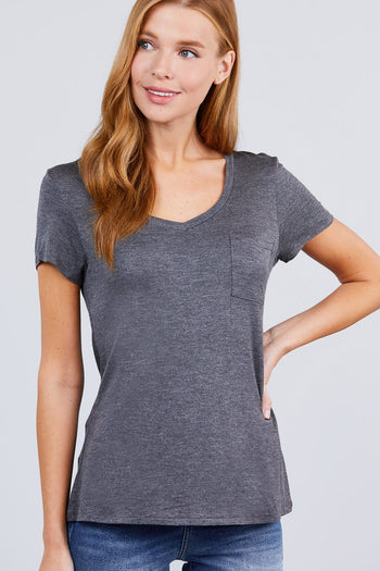 V-neck Rayon Jersey Top - Deals Kiosk