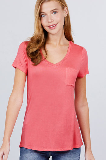 V-neck Rayon Jersey Top - Deals Kiosk