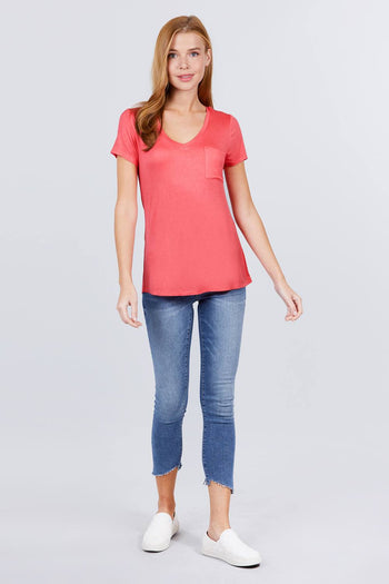 V-neck Rayon Jersey Top - Deals Kiosk