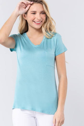V-neck Rayon Jersey Top - Deals Kiosk