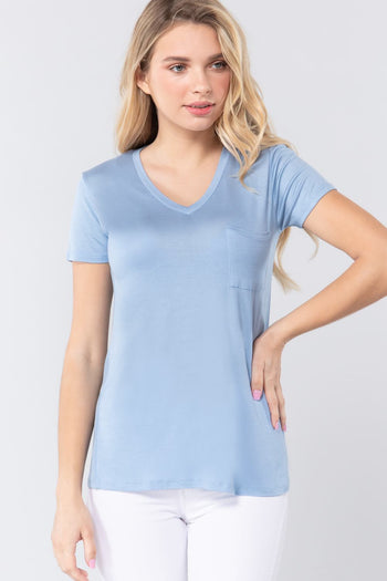 V-neck Rayon Jersey Top - Deals Kiosk