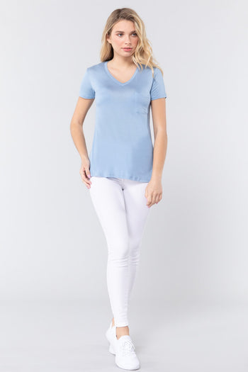 V-neck Rayon Jersey Top - Deals Kiosk