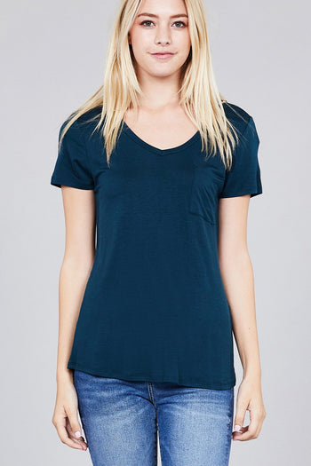 V-neck Rayon Jersey Top - Deals Kiosk
