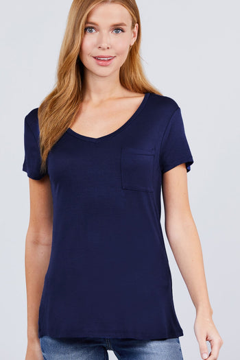 V-neck Rayon Jersey Top - Deals Kiosk