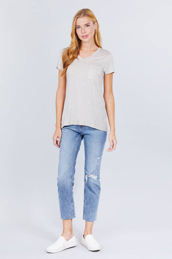 V-neck Rayon Jersey Top - Deals Kiosk