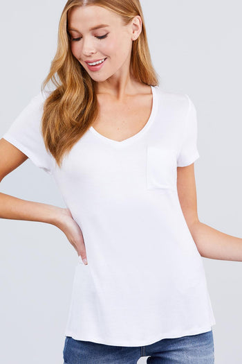 V-neck Rayon Jersey Top - Deals Kiosk
