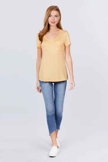 V-neck Rayon Jersey Top - Deals Kiosk