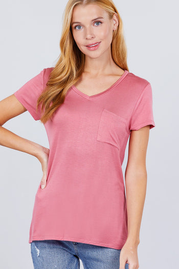 V-neck Rayon Jersey Top - Deals Kiosk