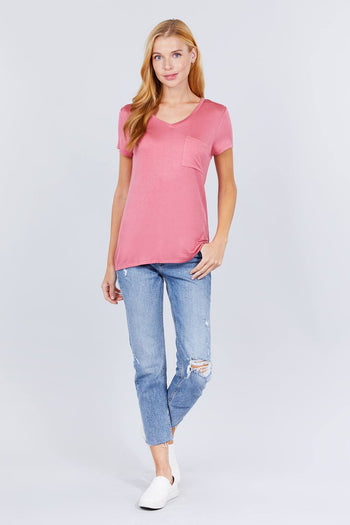 V-neck Rayon Jersey Top - Deals Kiosk