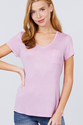 V-neck Rayon Jersey Top - Deals Kiosk