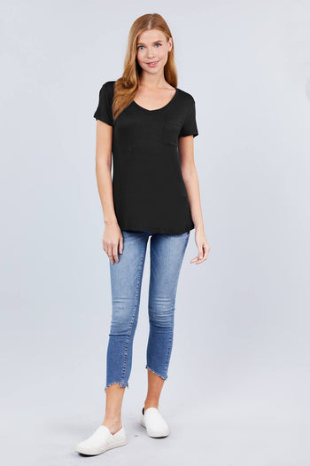 V-neck Rayon Jersey Top - Deals Kiosk