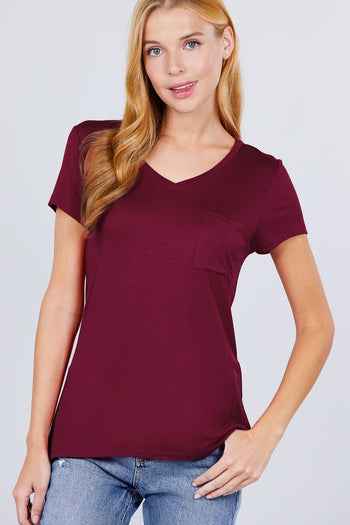V-neck Rayon Jersey Top - Deals Kiosk