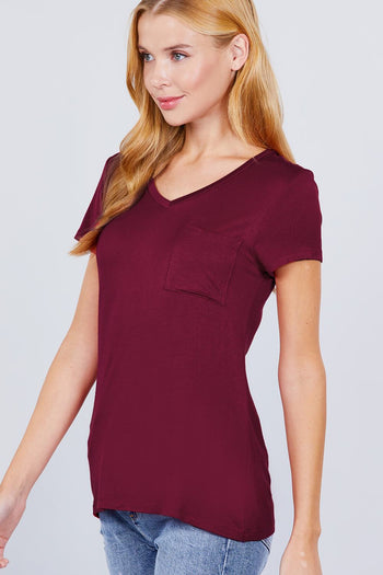 V-neck Rayon Jersey Top - Deals Kiosk