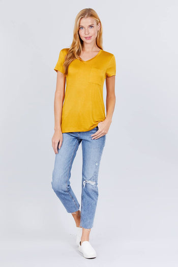 V-neck Rayon Jersey Top - Deals Kiosk