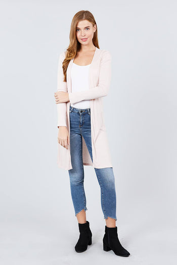 Side Slit Tunic Cardigan - Deals Kiosk
