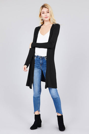 Side Slit Tunic Cardigan - Deals Kiosk
