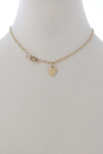 Fashion Heart Pendant Metal Toggle Clasp Necklace - Deals Kiosk