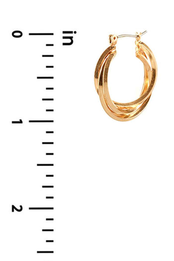 Metal Twist Ring Hoop Earring - Deals Kiosk