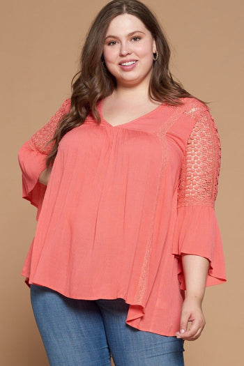 Solid Woven Babydoll Blouse - Deals Kiosk