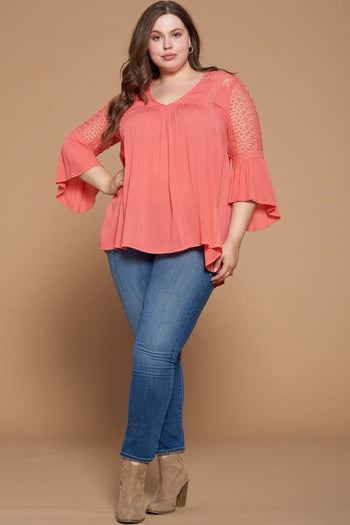Solid Woven Babydoll Blouse - Deals Kiosk