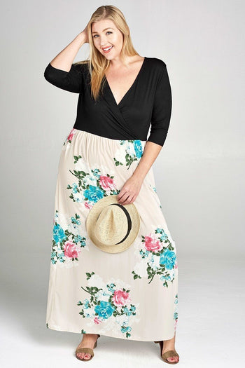 Solid Knit Wrap Maxi Dress - Deals Kiosk