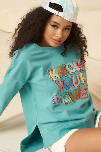 A Mineral Washed French Terry Graphic Sweatshirt - Deals Kiosk
