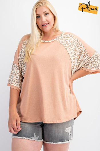 Soft Poly Cotton Animal Print Mix Loose Fit Top - Deals Kiosk