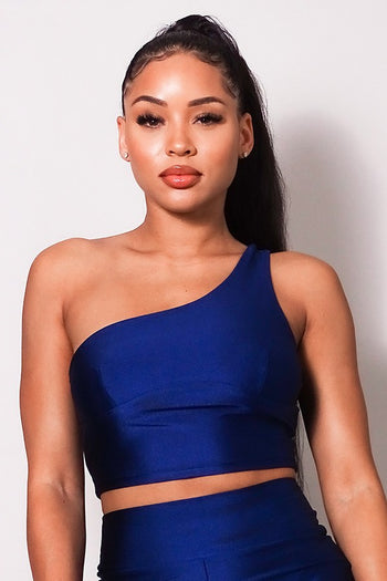 Sleeveless One Shoulder Bustier Crop Top - Deals Kiosk