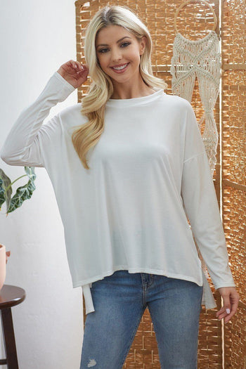 Criss Cross Open Back Longsleeve Top - Deals Kiosk