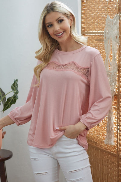 Laced See Through Longsleeve Top - Deals Kiosk